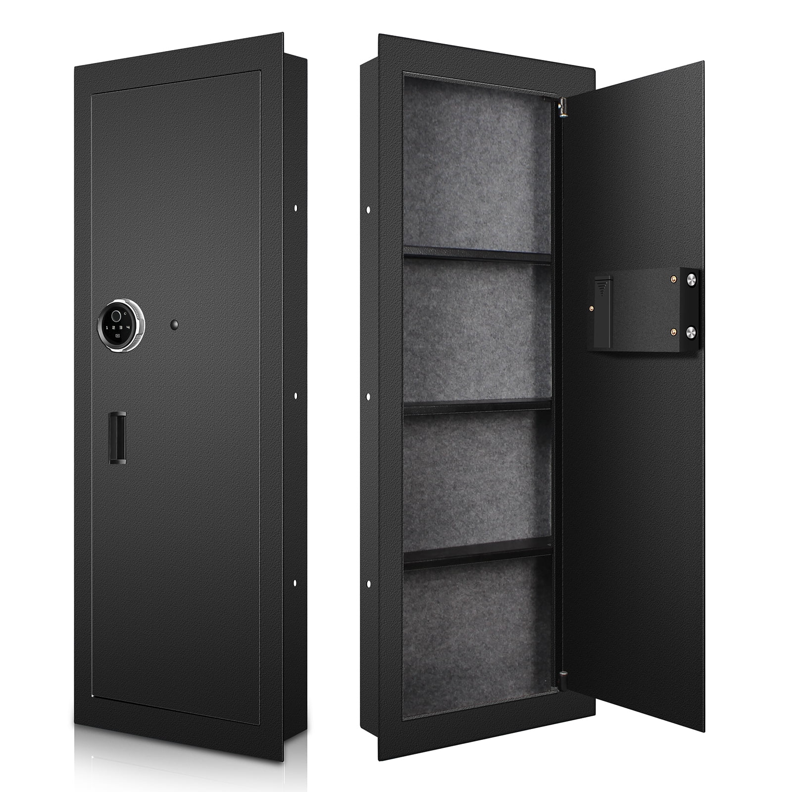Langger V Biometric Wall Safe, Hidden Fingerprint Security Long Wall