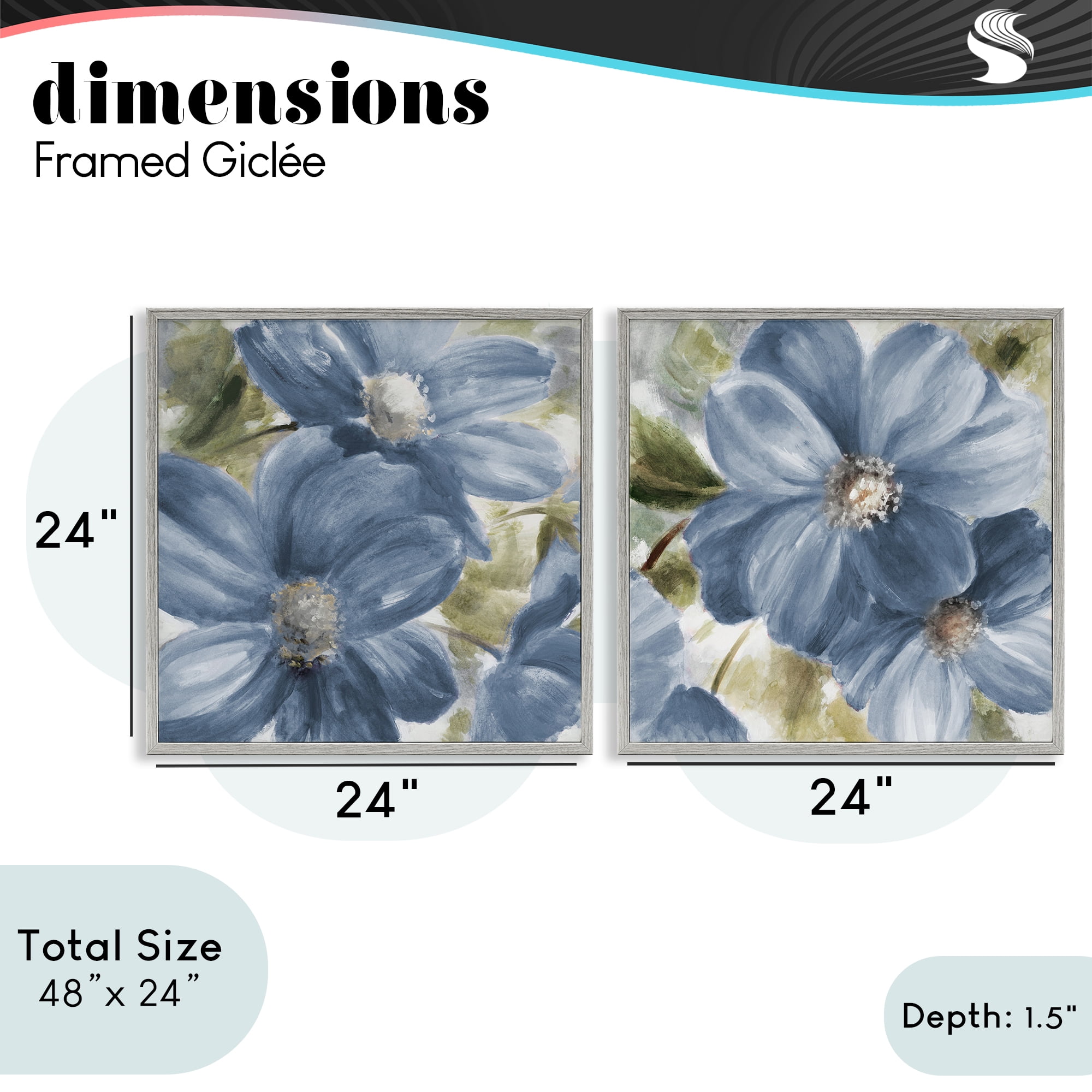Stupell Industries Floral Walk in Beauty 2 Piece Gray Framed Giclee Art Set, design by Lanie Loreth