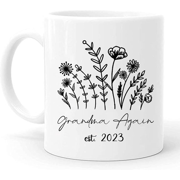 Promoted To Grandma Again 2023 Mug, Grandma Again Est 2023, Grandma Again Coffee Mug, Youre Going To Be A Grandma Again, Pregnancy Announcement For Grandma Again, Grandma Again Announcement Gifts