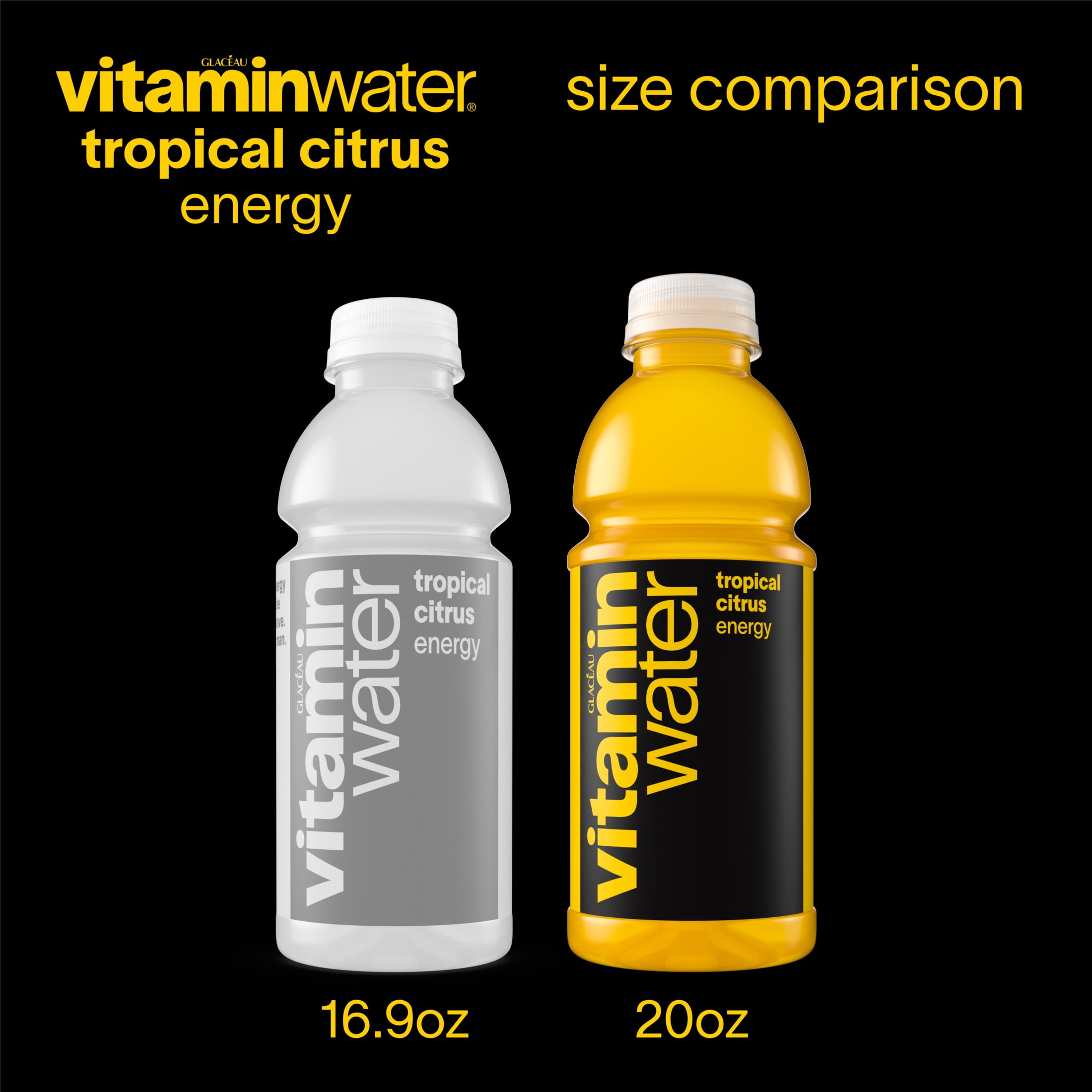 vitaminwater Energy Tropical Citrus Flavored Water Beverage Bottle, 20 fl oz