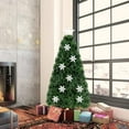 thumbnail image 2 of Patiojoy 5' Pre-Lit Optical Fiber Artificial Christmas Tree w/ Multicolor LED Lights Snowflakes, 2 of 10