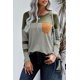 thumbnail image 1 of ABPHQTO Top de mujer verde con bolsillo de parche a rayas diplomáticas, 1 of 5