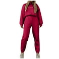 thumbnail image 1 of 2024 Sets For Women Fall 2 Piece Outfits Tracksuit Jogger Set Long Sleeve Tops And Long Pants With Pockets, 1 of 3