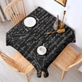 thumbnail image 2 of Math Equations 3D Shapes Black Pattern Square Tablecloth,Waterproof Square Table Cover,Wipeable Spillproof Washable Table Cover for Home Kitchen Party Decor 42"X42"(107x107cm), 2 of 6