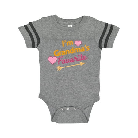 

Inktastic I m Grandma s Favorite with Arrow and Hearts in Pink Gift Baby Boy or Baby Girl Bodysuit