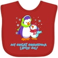 thumbnail image 3 of Inktastic My Great Grandma Loves Me Cute Penguins Boys or Girls Baby Bib, 3 of 4