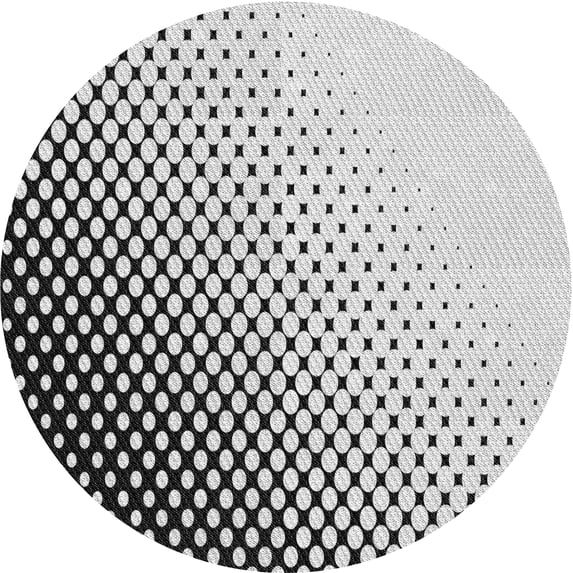 Ahgly Company Indoor Round Patterned Platinum Gray Novelty Area Rugs, 7' Round