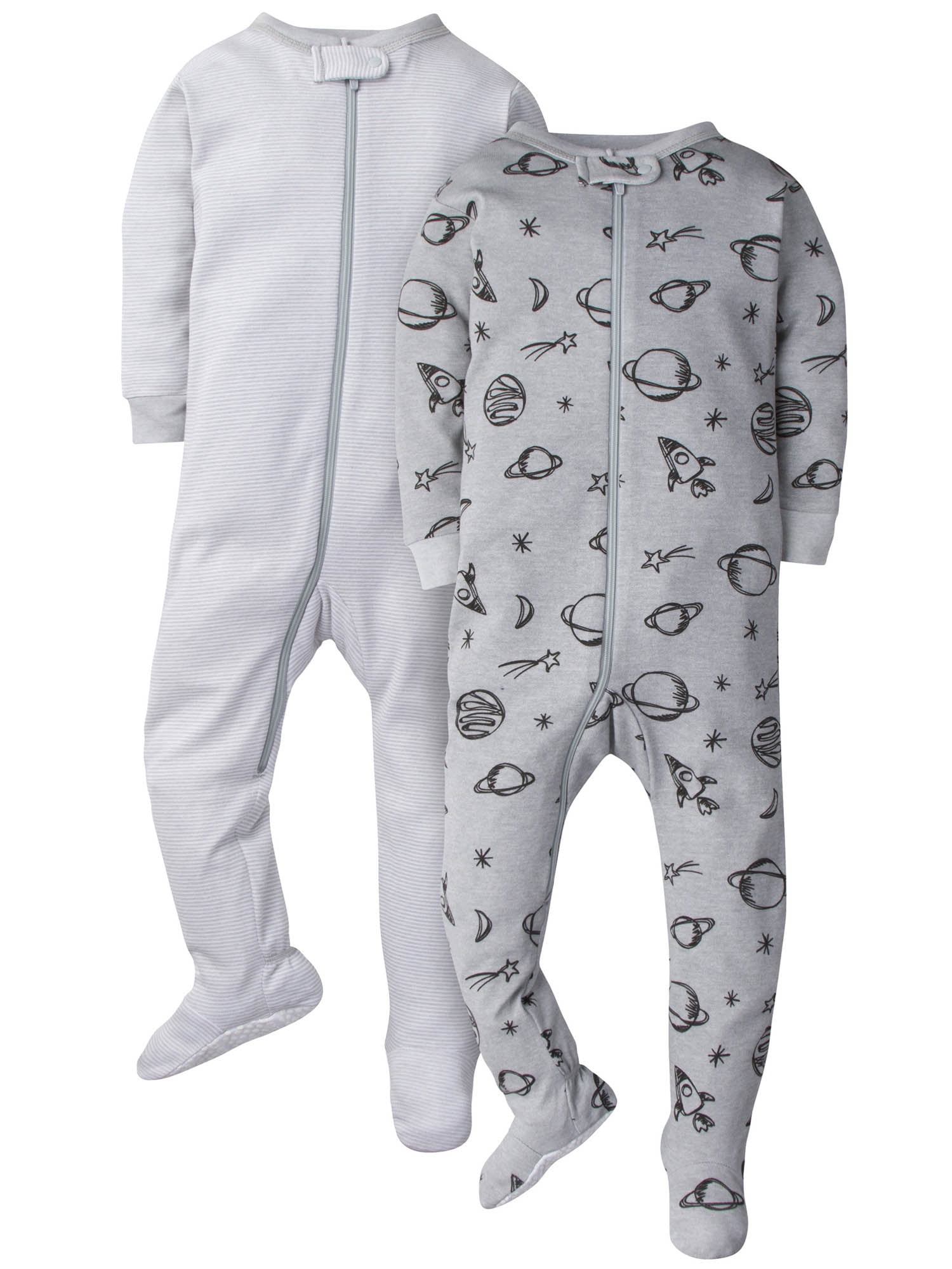 GERBER Baby Boys 2-Pack Footed Unionsuit