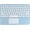 Blue, variant on Wireless Bluetooth Keyboard with Touchpad for ipad, Portable Mini Small Universal Rechargeable 10 inch Ultra-Slim Wireless Keyboard for Tablet Smartphone PC Computer Laptop Windows Android iOS