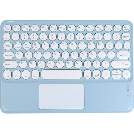 Wireless Bluetooth Keyboard with Touchpad for ipad, Portable Mini Small Universal Rechargeable 10 inch Ultra-Slim Wireless Keyboard for Tablet Smartphone PC Computer Laptop Windows Android iOS