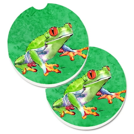 

Carolines Treasures 8688CARC Frog Set of 2 Cup Holder Car Coasters Large multicolor
