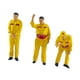 thumbnail image 4 of Figuras de personas de gasolinera en miniatura, 3 piezas, 1/64, esculturas humanas pintadas, regalo de simulación amarillo, 4 of 9
