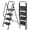 Black, variant on Deiokin 5 Step Ladder, Lightweight Folding Step Stool with Wide Anti-Slip Pedal and Safety Handle, Foldable Step Stool, Multi-purpose Steel Step Ladder for Home, Office