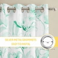 thumbnail image 6 of Green Flower Kitchen Curtains Window Panels, Watercolor Floral Botanical Line Drawing Print Insulated Window Treatment Curtain, Grommet Curtains for Bedroom/Living Room/Bathroom, 2 Piece 42"Wx54"L, 6 of 8