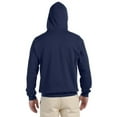 thumbnail image 3 of 994MR Jerzees Adult Fleece Quarter-Zip Pullover Hooded Sweatshirt J Navy S, 3 of 3