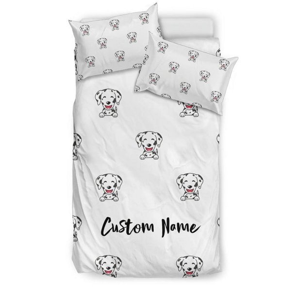 Juego de cama con nombre de dálmata