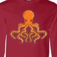 thumbnail image 4 of Inktastic Orange Octopus Long Sleeve T-Shirt, 4 of 5