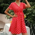 thumbnail image 2 of LYXSSBYX Womens Dresses Short Sleeve Women's Summer Print Dress Short Sleeve Dress Tight Dress Beach Dress Sun Dress Ruffled Flowy Mini Dress, 2 of 5