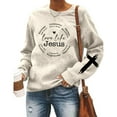 thumbnail image 4 of Women's Sweatshirts 2025 Love Like Jesus Sweatshirt Christian Pullover Tops Long Sleeve Crewneck Sweatshirt for Women, 4 of 5