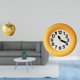 thumbnail image 2 of Escultura de fruta, figura de resina, decoración, estatua, reloj de pared redondo, material de movimiento silencioso, adecuado para sala de estar, dor, 2 of 8