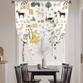 thumbnail image 3 of Cartoon Farmhouse Tie Up Curtains for Windows, Adjustable Balloon Window Shades, Cute Watercolor Cabin Animals Trees Kitchen Window Treatments Farmhouse Short Curtains with Rod Pocket 42"x45", 3 of 8
