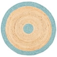thumbnail image 2 of SAFAVIEH Braided Carina Bordered Reversible Area Rug, Blue/Natural, 3' x 3' Round, 2 of 11