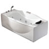 EAGO AM189ETL-L 6 ft Left Drain Acrylic White Whirlpool Bathtub w Fixtures