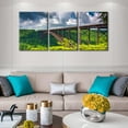 thumbnail image 4 of Wall Decor for Bedroom City Landscape Paintings Canvas Wall Art New River Gorge Bridge Canvas Art Prints West Virginia Forest Artwork for Home Walls with Wooden Frame, 12"x16"x3 Panels, 4 of 6