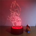 thumbnail image 3 of Niños # 39; s 3d Night Lightled Dragon Ball Z Vegeta Super Figura de acción 7 colores Ilusión óptica táctil Lámpara de mesa Decoración del hogar Modelo de control táctil Feliz Sencillez, 3 of 5