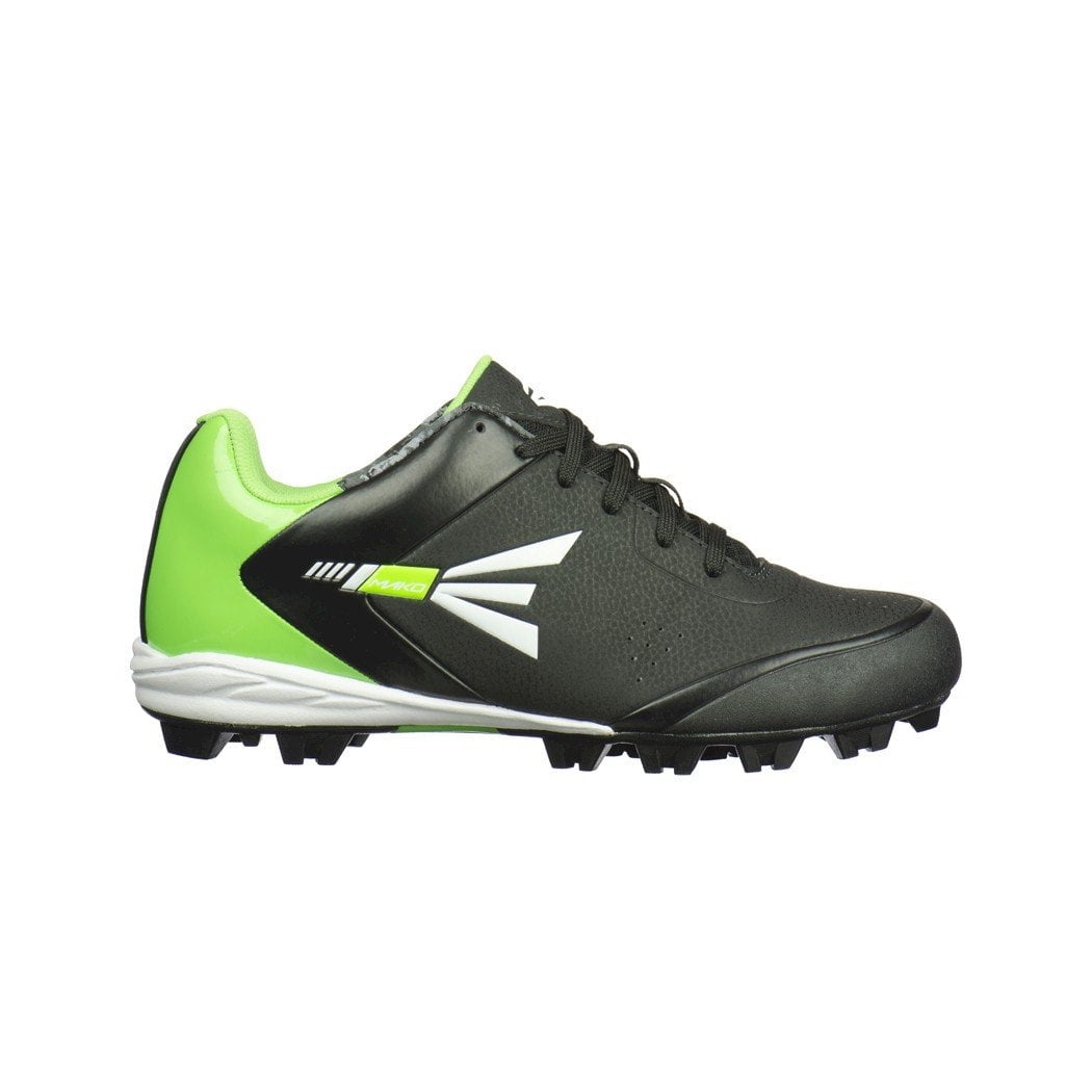 green baseball cleats molded