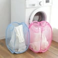 thumbnail image 3 of Mesh Laundry Basket Foldable Small Dirty Storage Basket Livingroom Bedroom Change Clothes Basket Portable Business Travel, 3 of 9