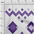 thumbnail image 1 of oneOone Silk Tabby Purple Fabric Ikat Sewing Material Print Fabric By The Yard 42 Inch Wide, 1 of 4