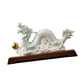 thumbnail image 3 of Figura de dragón chino Estatua de dragón chino Adorno Escultura Dragón de mesa Base de madera de celadón, 3 of 9