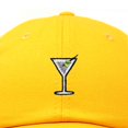 thumbnail image 2 of Dalix Martini Embroidered Cap Cotton Baseball Cute Cool Dad Hat Womens in Gold, 2 of 5