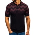 thumbnail image 2 of Blusa de manga corta con estampado de cuello vuelto para hombre Pompotops oipoqjl24853, 2 of 4