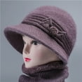 thumbnail image 4 of Tittly Winter Hats Beanie Women's Woolen Knitted Warm Basin Hat Padded Cotton Hat Skull Caps Hats for Women Dark Blue One Size, 4 of 6
