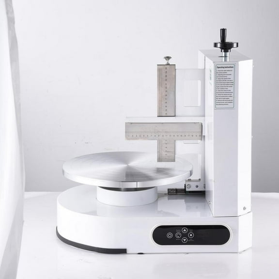 WZTO Cake Icing Machine | Cream Butter Coating Machine Quiet | Electric Cake Decorating Machine LCD Display, Cake Icing Tools for Parties 4-12 inch Cake