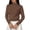 Brown, variant on BTFBM Womenâs Long Sleeve Sweaters Mock Neck Tops | Lightweight Knit Pullover Sweater,Basic Classic Daily Wear Fall Fashion,Winter Layer Clothes,Business Casual Outfits