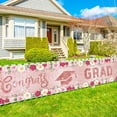 thumbnail image 4 of 9.84ft*1.64ft Graduation Banner 2024 Rose Gold Graduation Decoration, Rose Gold Graduation Courtyard Banner of 2024 Yard Sign Backdrop for Grad Party Decor Outdoor Indoor Garden Sign Pink Flower, 4 of 8