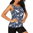 thumbnail image 2 of Wukai Forest Elk Print &nbsp;Women's Workout Tank Top Mesh Yoga Shirts Athletic Running Tank Tops Athletic Gym Shirts -, 2 of 8