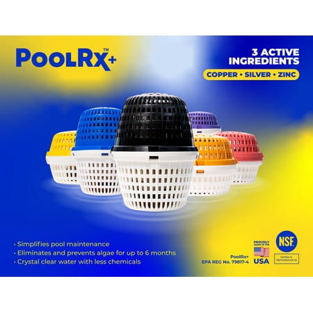 Pool Rx  Black/White 6-Month Swimming Pool Mineral Algicide, 1 Tablet Treats 20k-30k Gallons of water