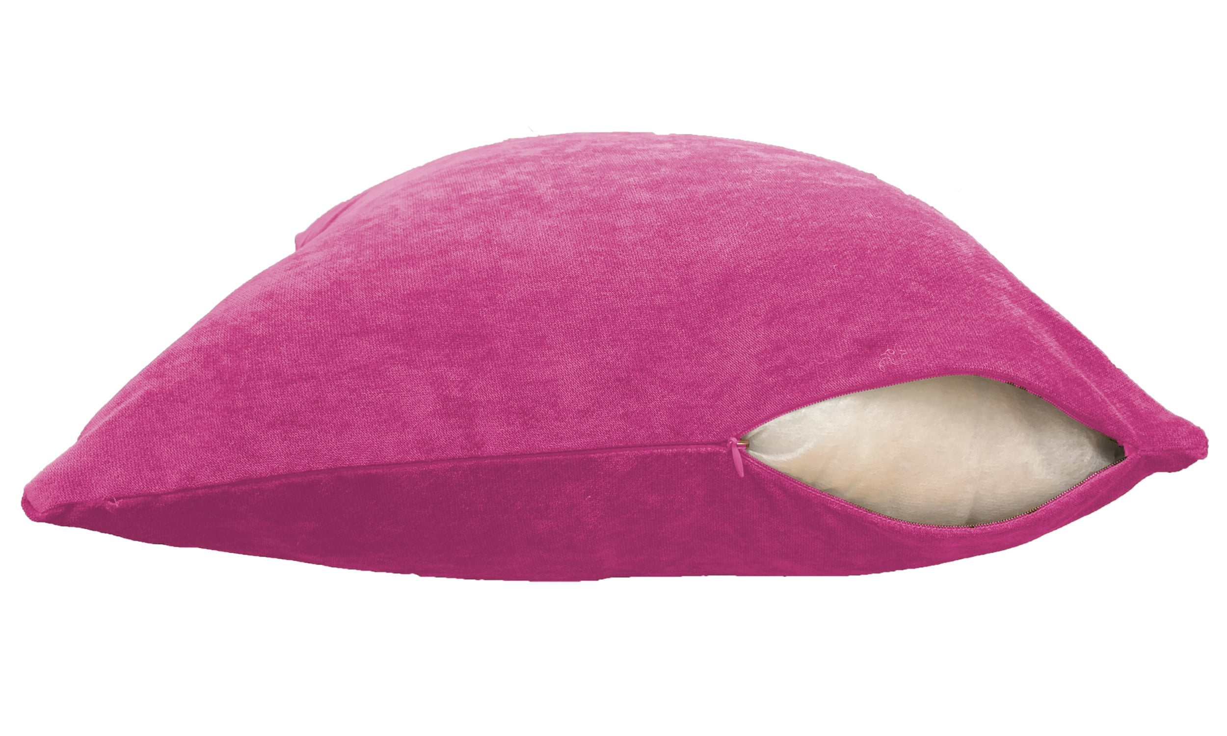 Parkdale 18" x 18" Corduroy Velvet Solid Decorative Throw Pillow Covers Soft and Cozy Cushion Covers - Pink