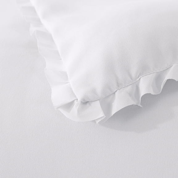 St. James Home Ruffle Down Alternative Bed Blanket, White, Full/Queen