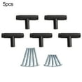 thumbnail image 4 of 5 Pcs Black /gold Thicken Kitchen Cabinet Knobs And Handles Drawer Pulls Bedroom Knobs Brass T Bar Cabinet Hardware, 4 of 8