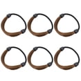 thumbnail image 4 of 6 Pcs Bande Élastique pour Femmes et Filles avec Design Simple en Couleur Café Forme Ronde, 4 of 8