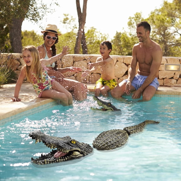 Simulation Crocodile Floating Ornament, Water Floating Animal Decor for Pool, Yard and Pond, Realistic Crocodile Design, Durable and Waterproof, Perfect for Landscape Decoration