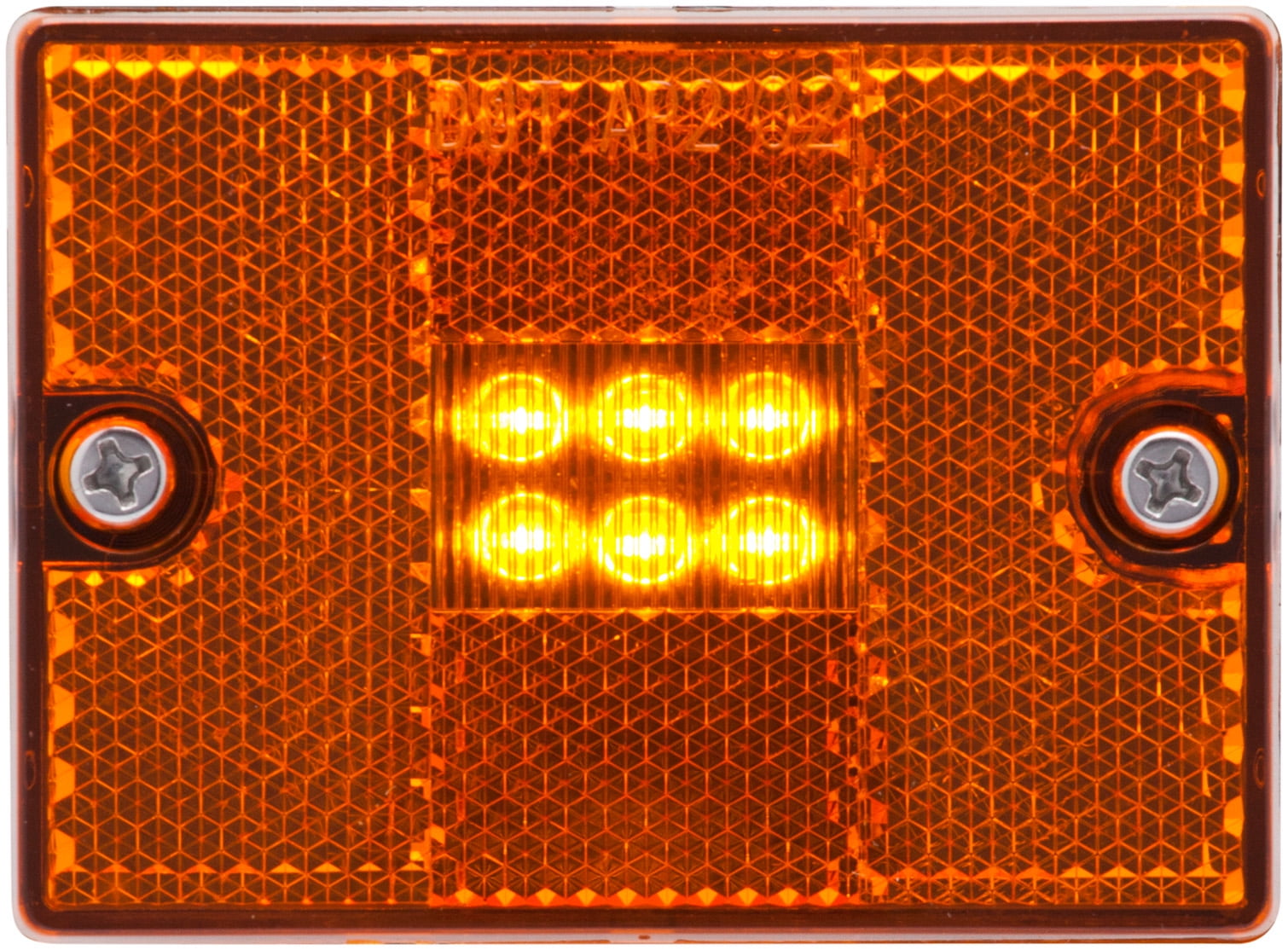 Optronics 3LED marker/clearance light; stud mount black base; amber