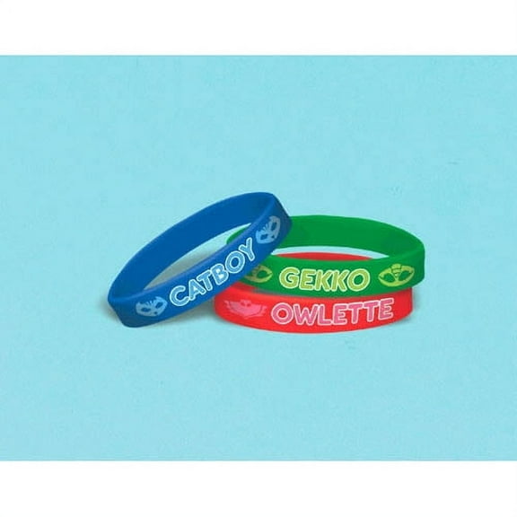 PJ Masks Rubber Bracelet Favors (6 Count)