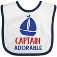 thumbnail image 3 of Inktastic Captain Adorable, Sailing Boat, Sailor, Sailing Boys Baby Bib, 3 of 4