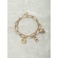 thumbnail image 4 of Time and Tru Goldtone Initial Charm Bracelet, Initial A, 4 of 4